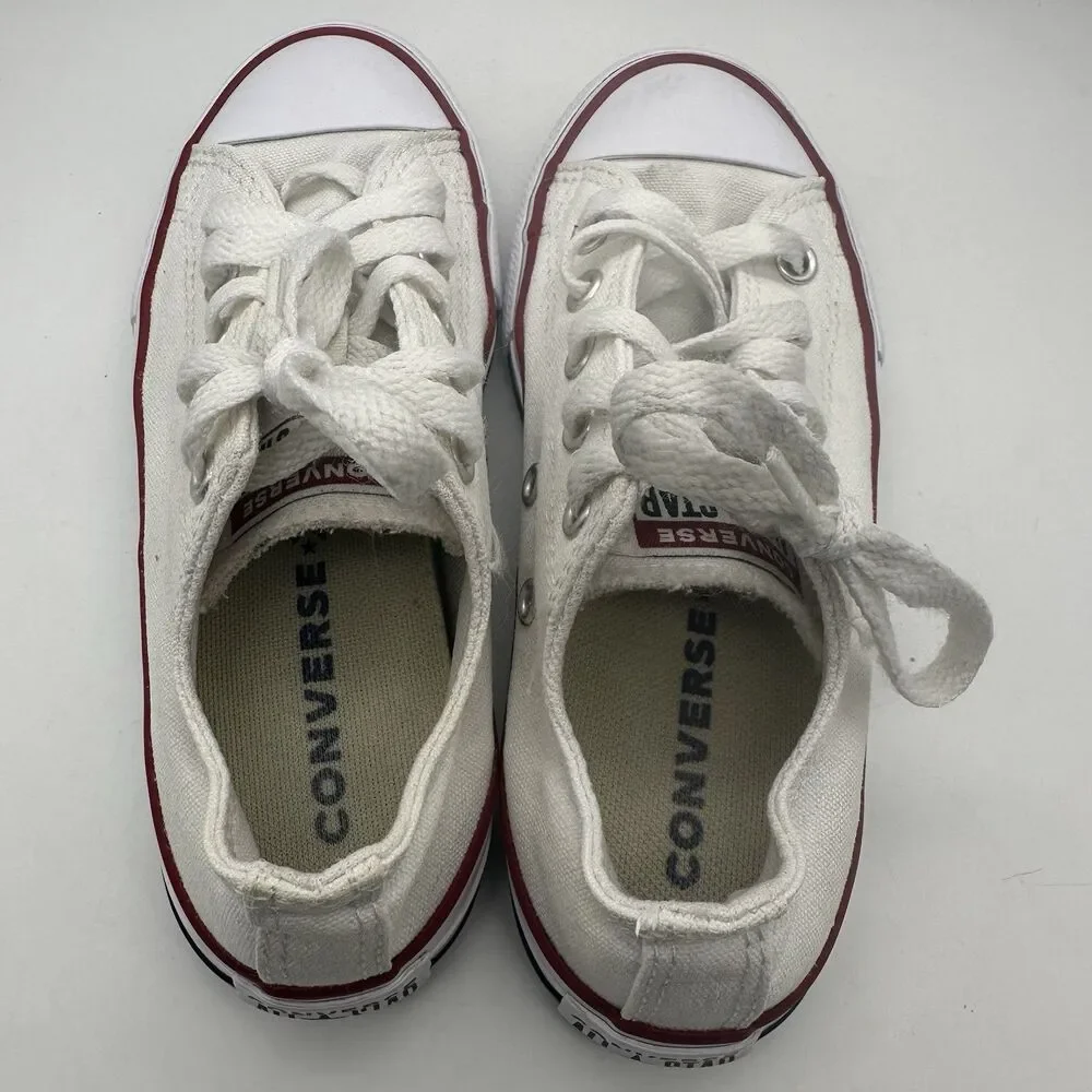 Converse Chuck Taylor All Star Low Youth Girls Size 13 Sneakers 3J256 White